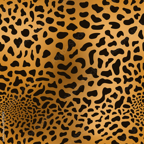 Seamless pattern Animal print in dark brown on a light brown background.