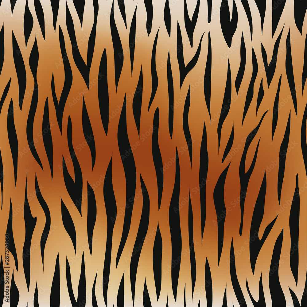 Seamless pattern tiger print on a orange brown background.