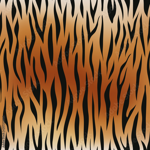 Seamless pattern tiger print on a orange brown background.