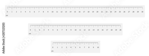 Ruler scale set vector illustration