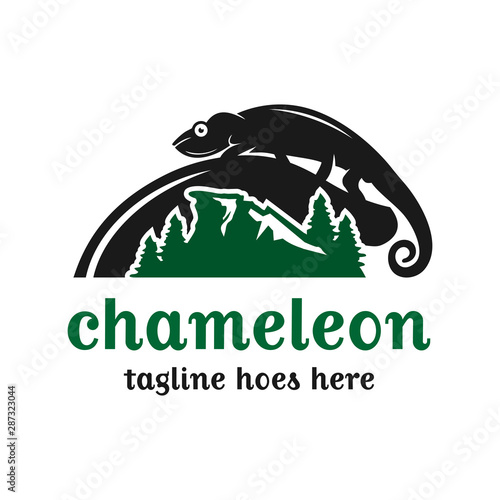 Chameleon Animal Vector Logo Design