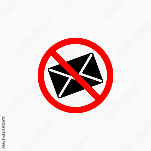 no spam icon, no mail vector
