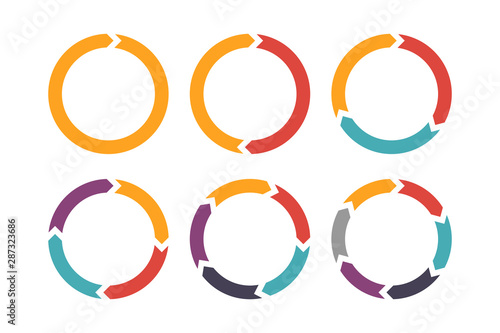 Circle arrow for infographic icons set photo