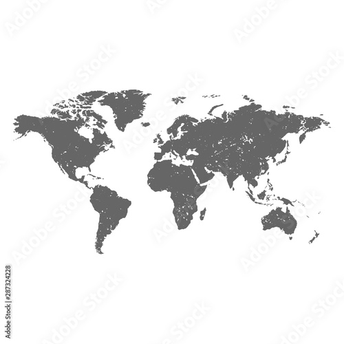World map with grunge effect