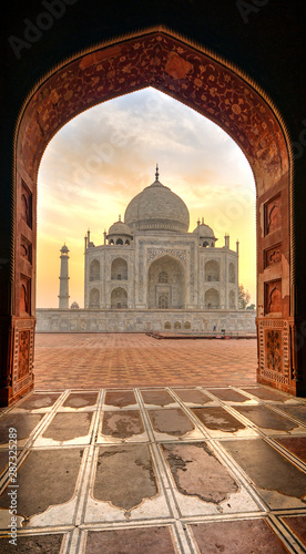 Views of the Taj Mahal at Sunrise and Mornings, Agra, India © mukulbanerjee