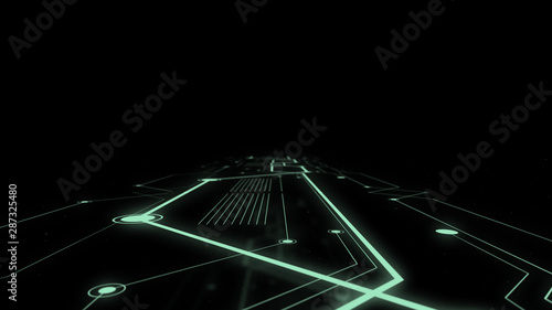 Foto Closeup of electronic board with depth of field.