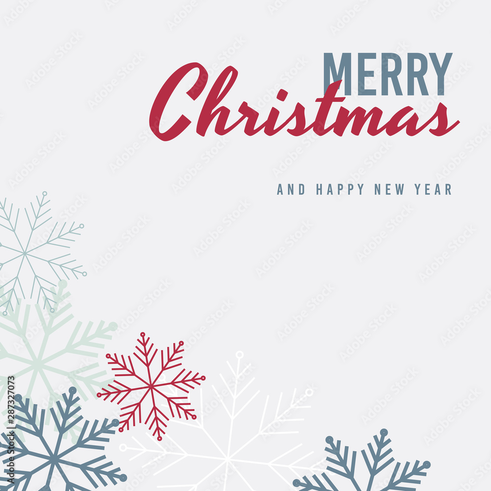 Christmas card with snowflakes. And happy new year Christmas card with snowflakes. And happy new year