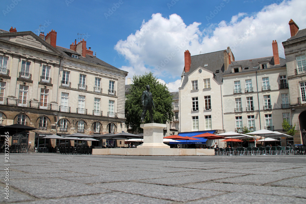 square (place du bouffay) in nantes (brittany - france)