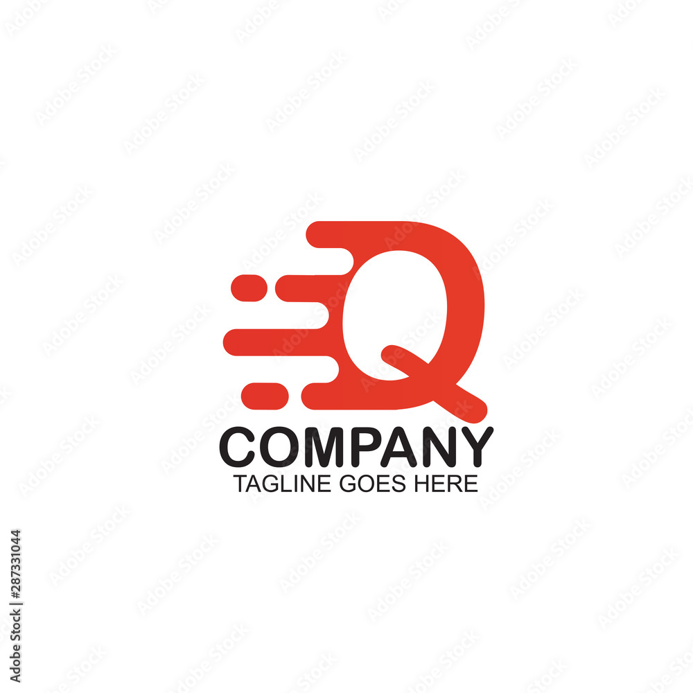 Abstract motion Q letter logo design template Abstract motion Q letter logo design template