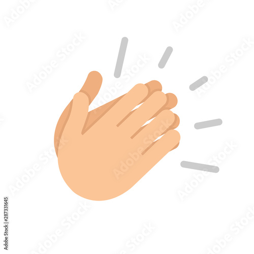 Clapping hands vector flat icon illustration
