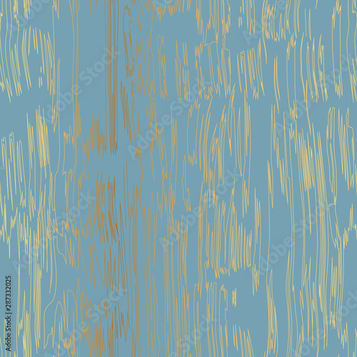Pattern with torn sloppy lines. Endless background with thin gold lines that look like a scratched surface.