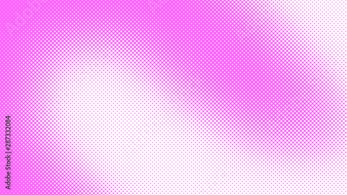 Light magenta pop art background in retro comic style with halftone dots, vector illustration of backdrop with isolated dots