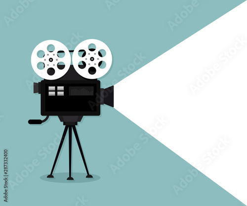 Movie time concept. Cinema banner design