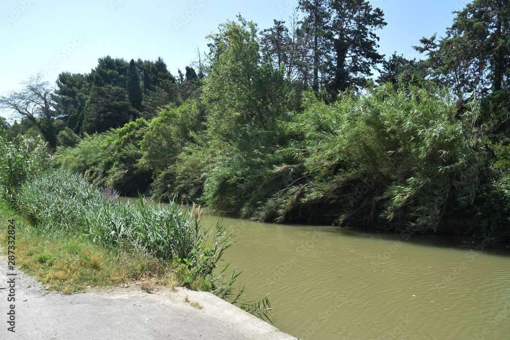 Canal de la Robine, Narbonne, Aude, Languedoc, Occitanie