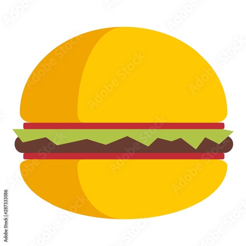 Burger icon. Flat illustration of burger vector icon for web design