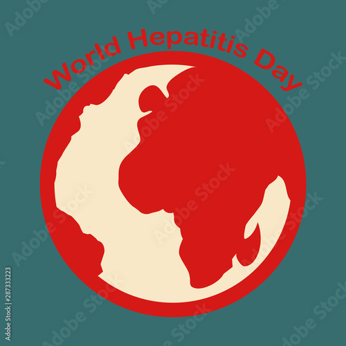 flat icon on theme world hepatitis day .