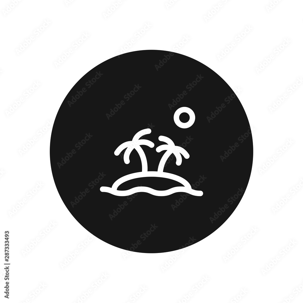 Island vector icon, simple car sign. Island vector icon, simple car sign.