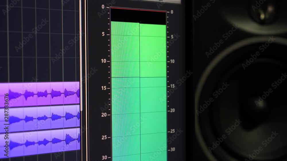 Equalizer, sound wave voice recording on a computer monitor. Equalizer, sound wave voice recording on a computer monitor.