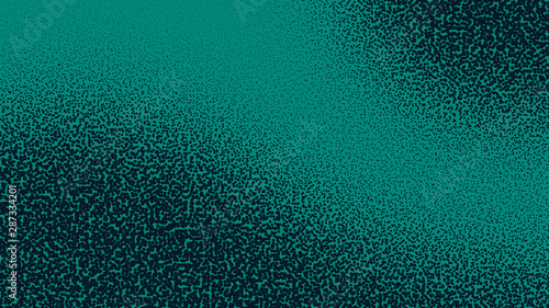 Turquoise and black comic pop art background with halftone dots design, vector illustration template