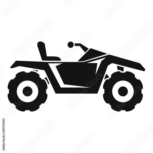 Dirt quad bike icon. Simple illustration of dirt quad bike vector icon for web design isolated on white background