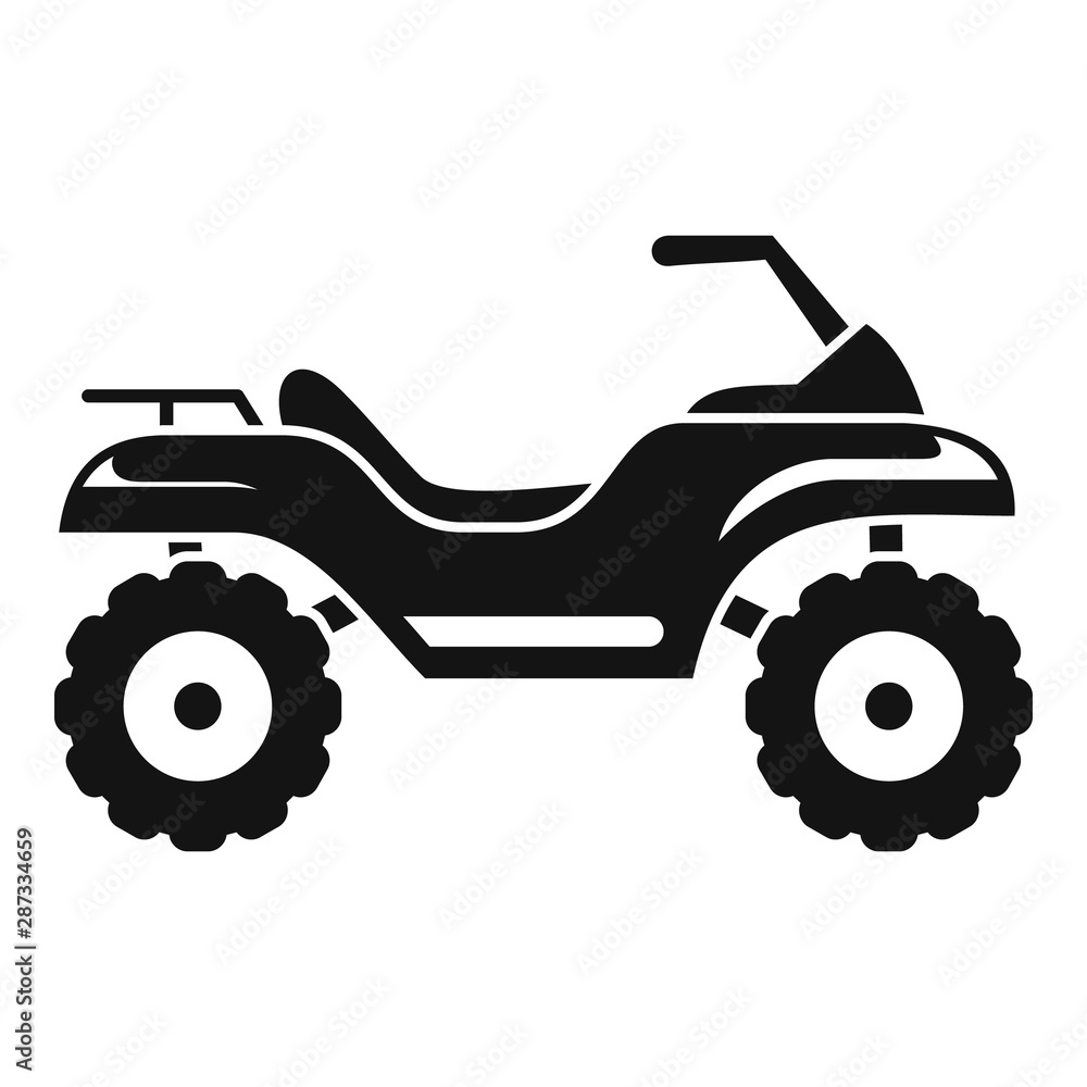 Challenge quad bike icon. Simple illustration of challenge quad bike vector icon for web design isolated on white background