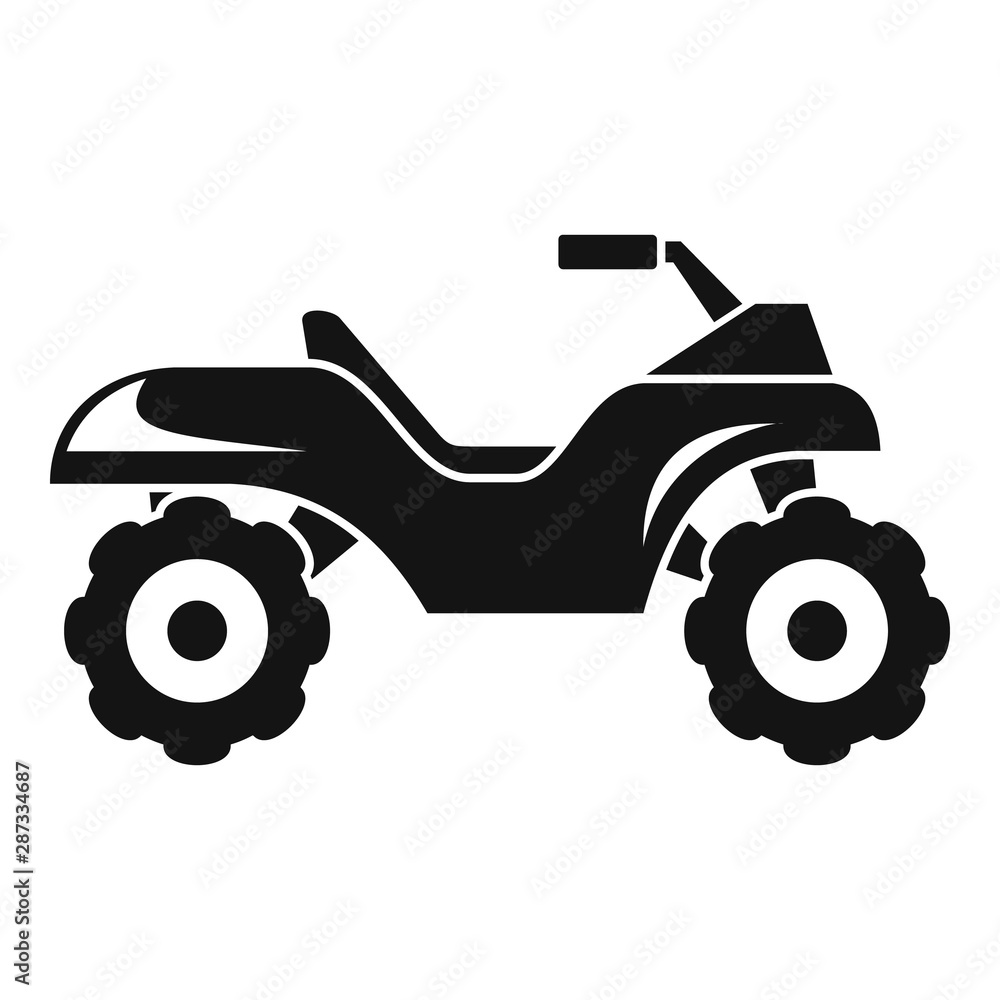 Top quad bike icon. Simple illustration of top quad bike vector icon for web design isolated on white background Top quad bike icon. Simple illustration of top quad bike vector icon for web design isolated on white background