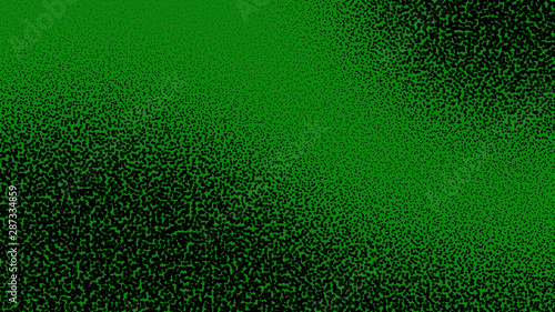Green and black comic pop art background with halftone dots design, vector illustration template