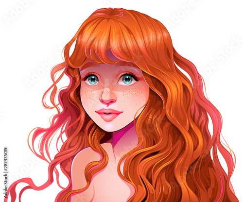 Girl with red hair