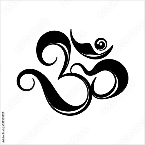 Aum (Om) The Holy Motif Calligraphic Style