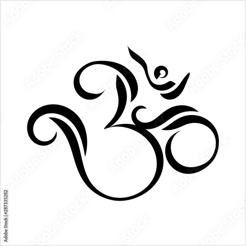 Aum (Om) The Holy Motif Calligraphic Style