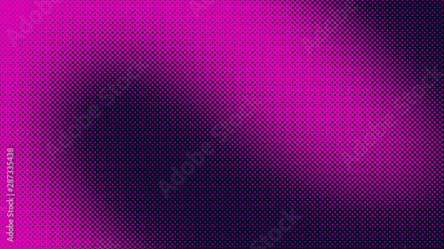Magenta pop art background in retro comic style with halftone dots, vector illustration of backdrop with isolated dots