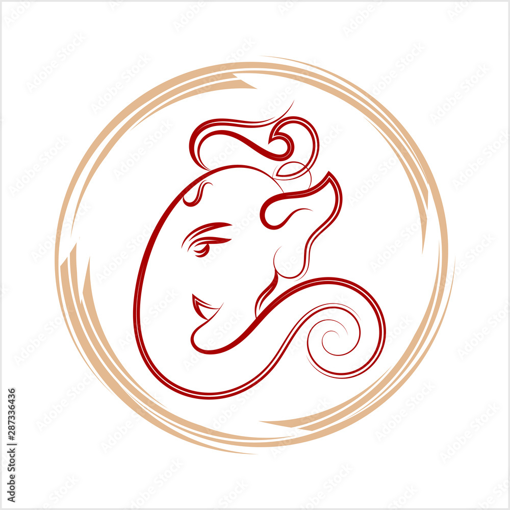 Ganesha The Lord Of Wisdom Calligraphic Style Ganesha The Lord Of Wisdom Calligraphic Style