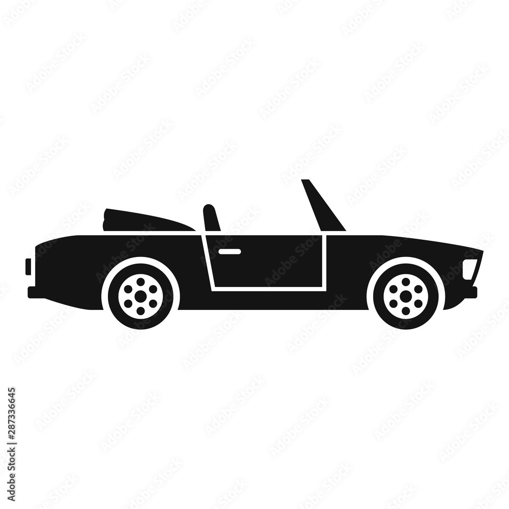 Summer cabriolet icon. Simple illustration of summer cabriolet vector icon for web design isolated on white background