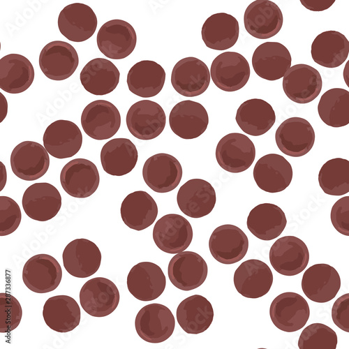 Abstract Seamless Pattern made of brown shapes