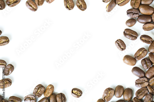 coffe beans in the white studio background © Klaudija