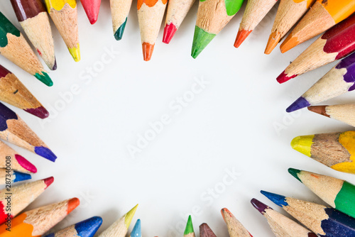 Colorful pencils background