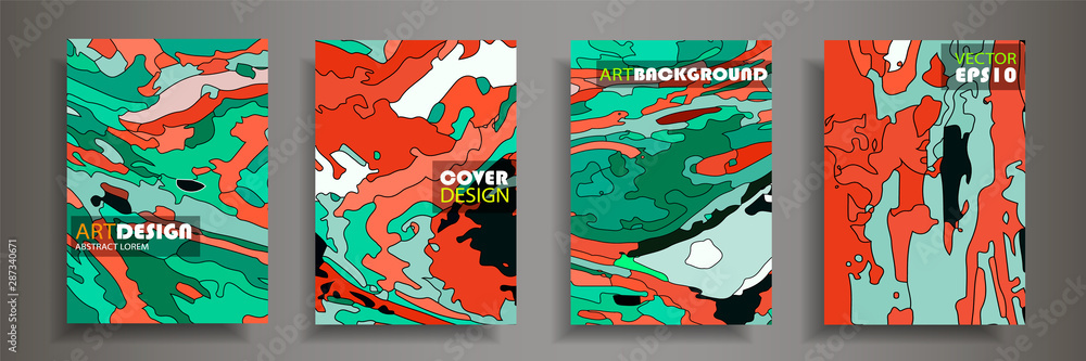 Obraz premium Modern design A4.Abstract bright texture of colored bright liquid paints.Splash trends paints.Used design presentations, print,flyer,business cards,invitations, calendars,sites, packaging,cover.