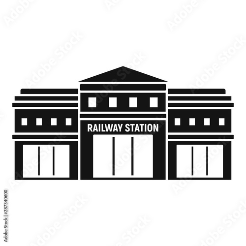 Railway station icon. Simple illustration of railway station vector icon for web design isolated on white background © anatolir