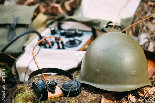 Photography Russian Soviet Portable Radio Transceiver Used By USSR Red Army Signal Corps In World War Ii