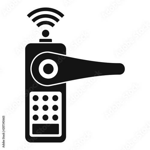 Modern door smart lock icon. Simple illustration of modern door smart lock vector icon for web design isolated on white background