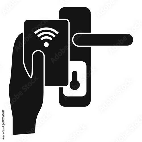 Control smart door lock icon. Simple illustration of control smart door lock vector icon for web design isolated on white background