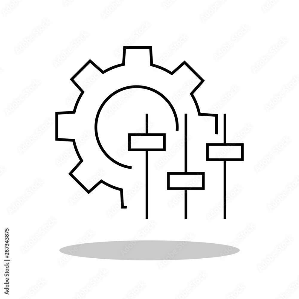 Operation optimization icon in trendy flat style.Process optimization ...