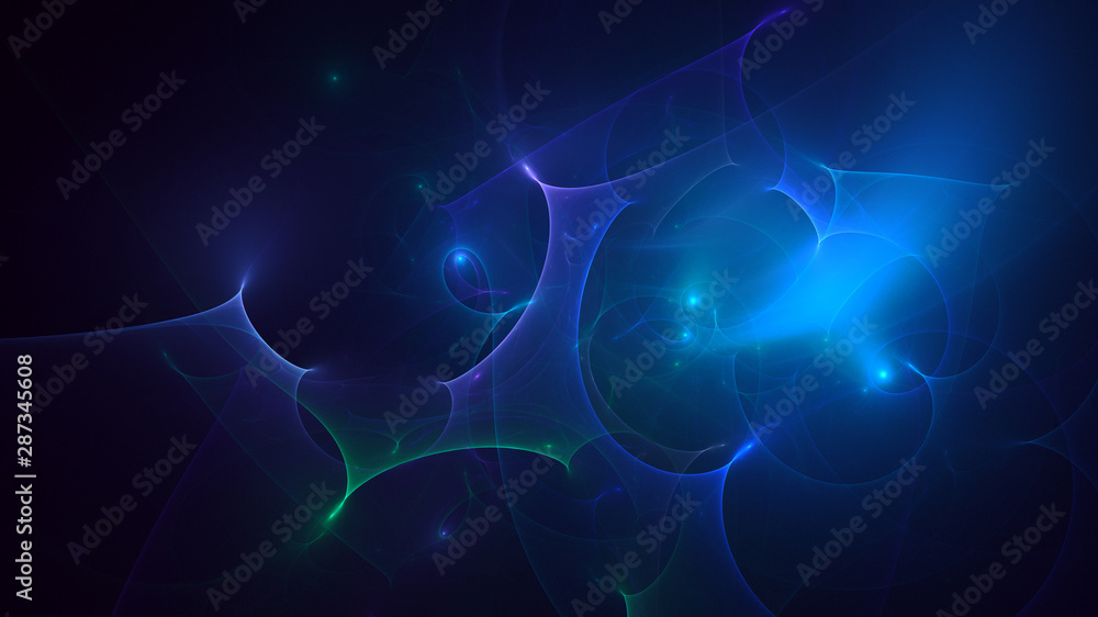 3D rendering multicolored abstract fractal on black background 3D rendering multicolored abstract fractal on black background