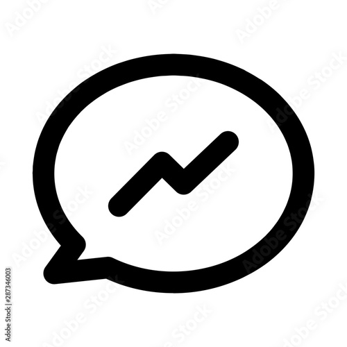 messager icon vector outline photo