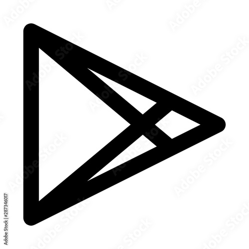 play icon vector outline