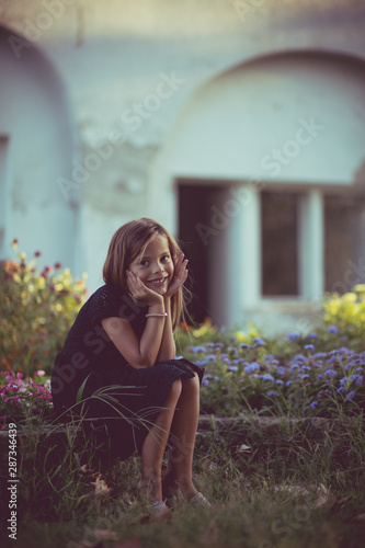 She loves the garden in summer. photo