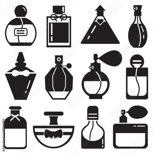 Perfume Toilet Water Bottles in Outline Design