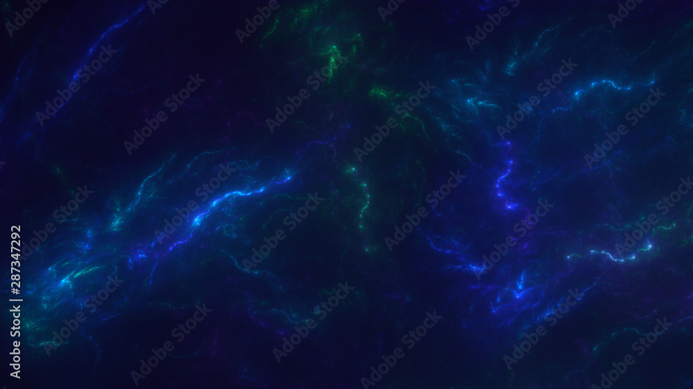 Fototapeta premium 3D rendering multicolored abstract fractal on black background