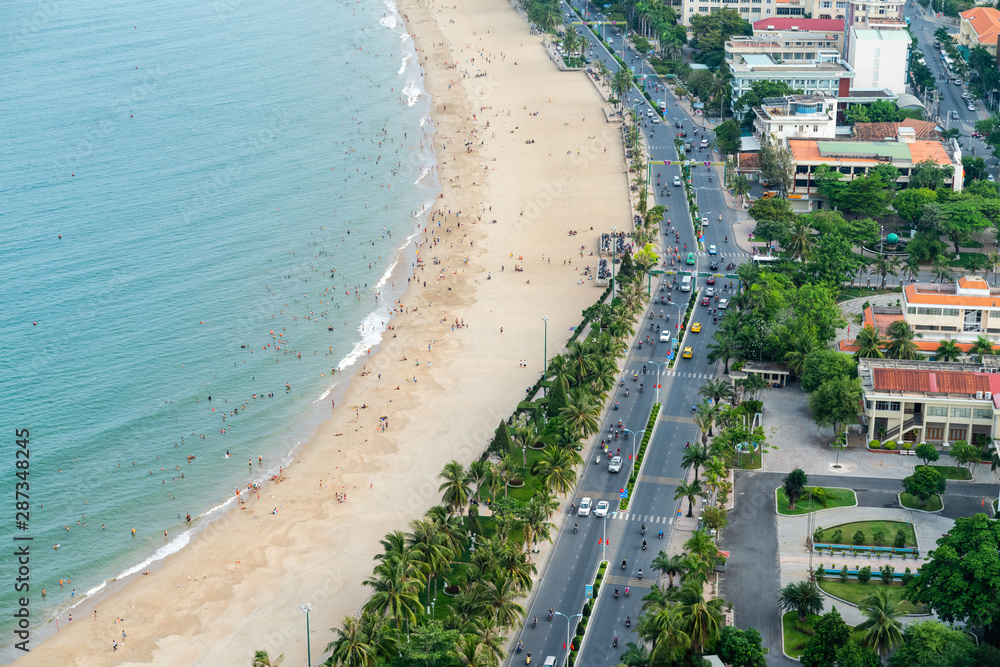 Nha Trang coastal city, with the famous and beautiful beaches and bays in Vietnam
