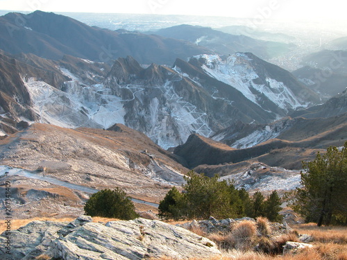 Carrara marble quarries in Tuscany, Italy